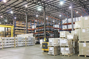 The warehouse of logistics and distribution EQ Logistics in Elkhart, IN