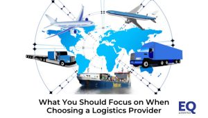 Airplane, ship or truck, logistics provider options.